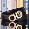 Salvatore Ferragamo 3.3cm Men's Belt Luxury Brand Designer Belt Suit Jeans Formal Brand