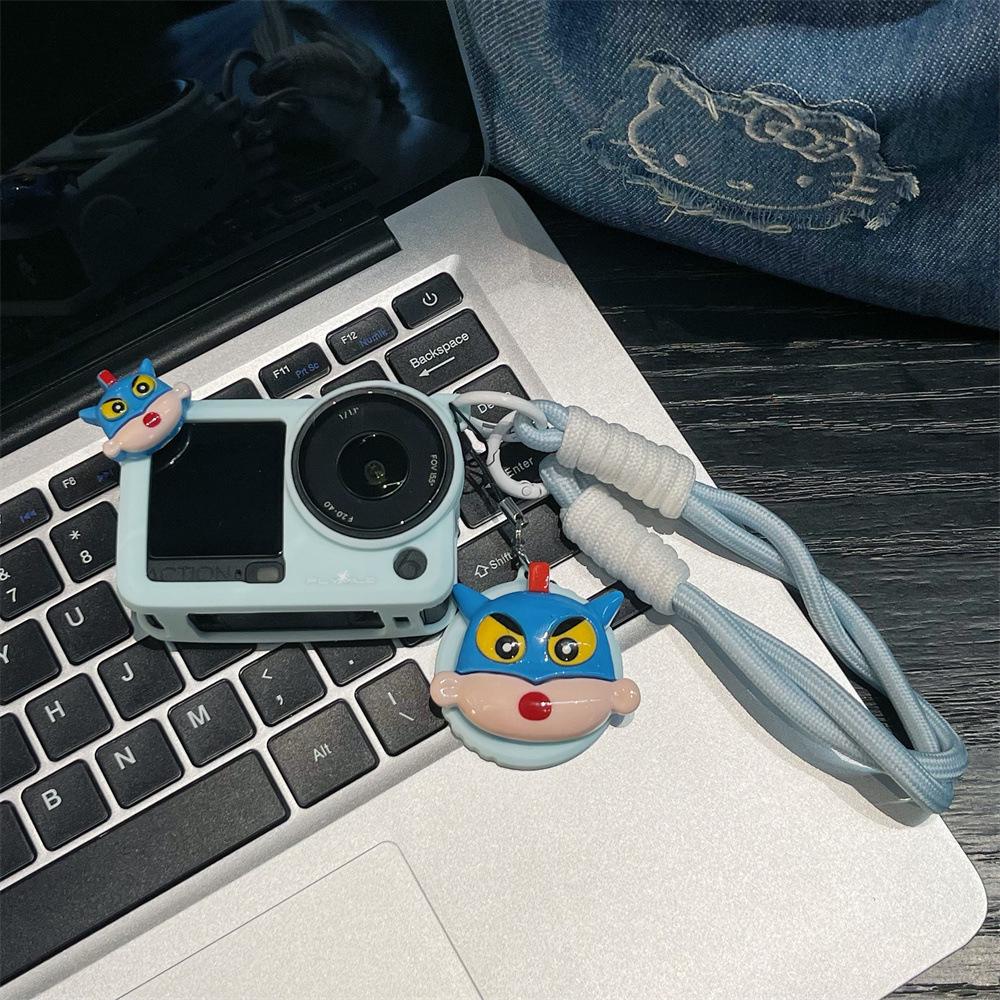 

Creative Shin-chan Superman Protective Case with Solid Color Lanyard for DJI Action 3/4/6 DJI Action3