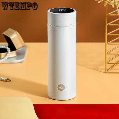 Intelligent Termosmugg 480 ml Vakuumflaskor Bärbar Termosmugg i Rostfritt Stål Vattenflaska Rese-Temugg Kontors-Termosmugg
