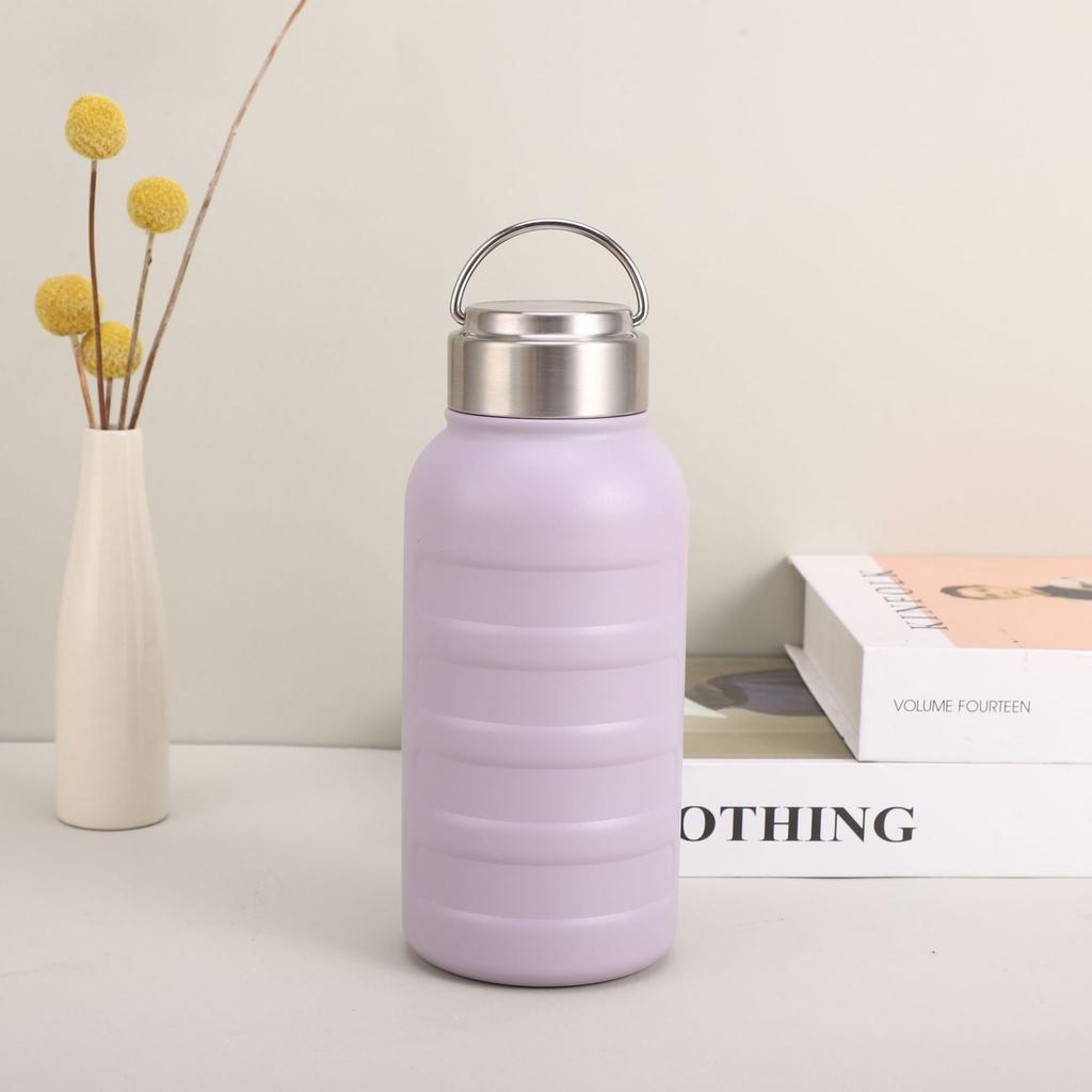 Creative Stainless Steel Mug Girl Handle Portable High-value Water Cup 1000ml Large-capacity Ins Wind Cup