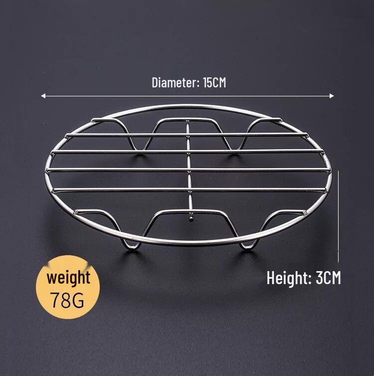 

304 Stainless Steel Steamer Rack: Durable, Thickened, Round Four-Leg Design for Buns and Mantou.