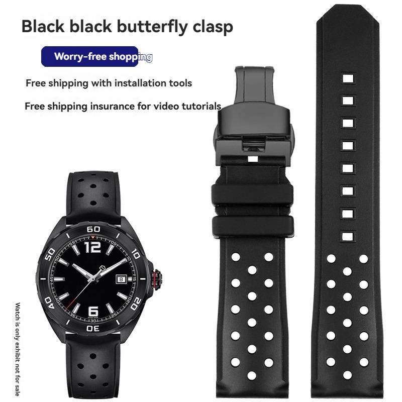 22MM High quality silicone Watch strap For F1 TAG HEUER FORMULA 1 Sports Watch series Rubber Watch band