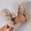 Fashion Women's Shoes Summer Foreign Trade New One Word Thick Soled Slippers Comfortable Soft Soled Slippers Outside Casual Sandals