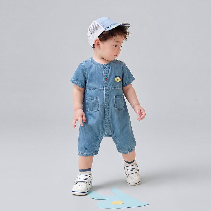 Minibala Baby Cotton Denim Romper