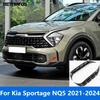 For Kia Sportage NQ5 - 2024 Carbon Fiber Front Fog Light Lamp Bumper Grille Air Vent Cover Trim Accessories Car Styling