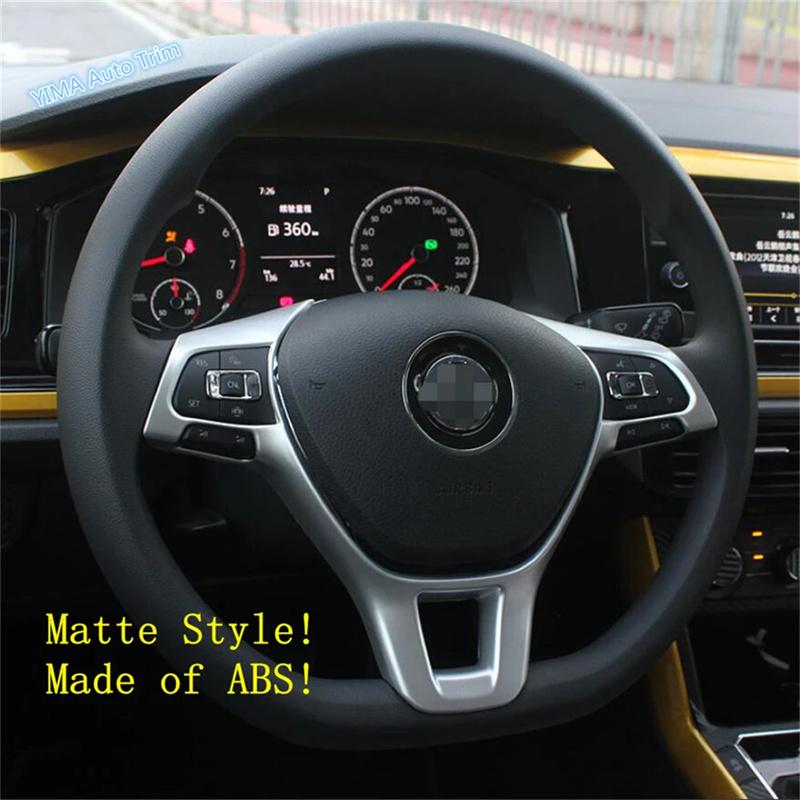 ABS Auto For Volkswagen Passat B8 2016 - Steering Wheel Decoration Button Frame Cover Trim Matte / Carbon Fiber Accessories