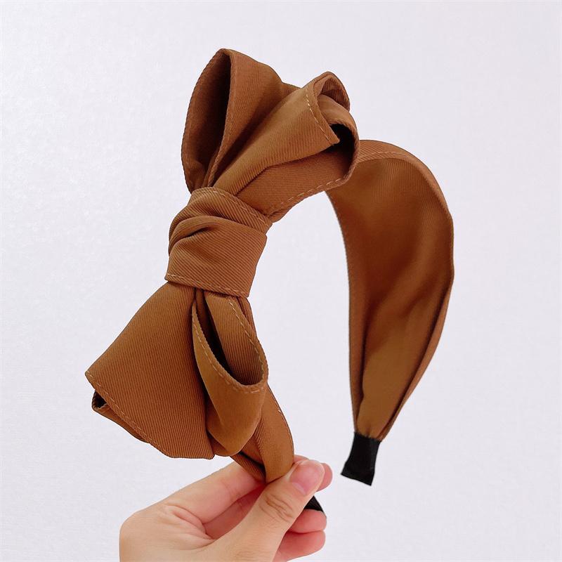 Fashion Women's Large Side Bow Knot Headband Twill Fabric Knotted Hoop for Adult Party And Shopping Fashionable Headwears
