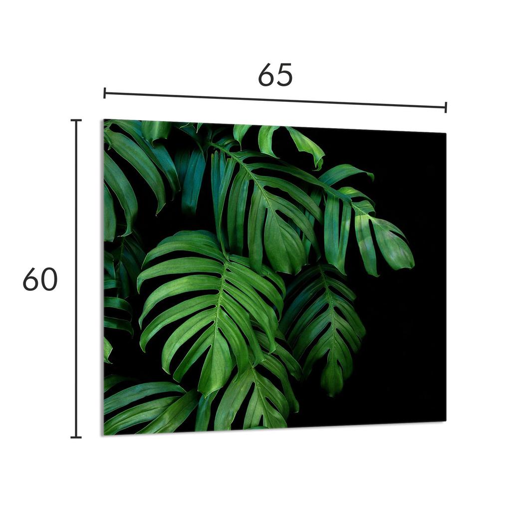 PANEL SZKLANY DO KUCHNI 65x60 Monstera