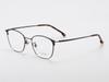 Alloaiweeo [Aloxrounz] Ar8014A C3 Half Two-Tone Black & Brown Beta Titanium Square Glasses