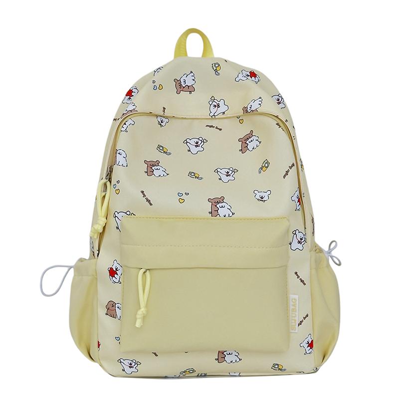 Cartoon Print Backpack Student Schoolbag Women's Lightweight Backpack
