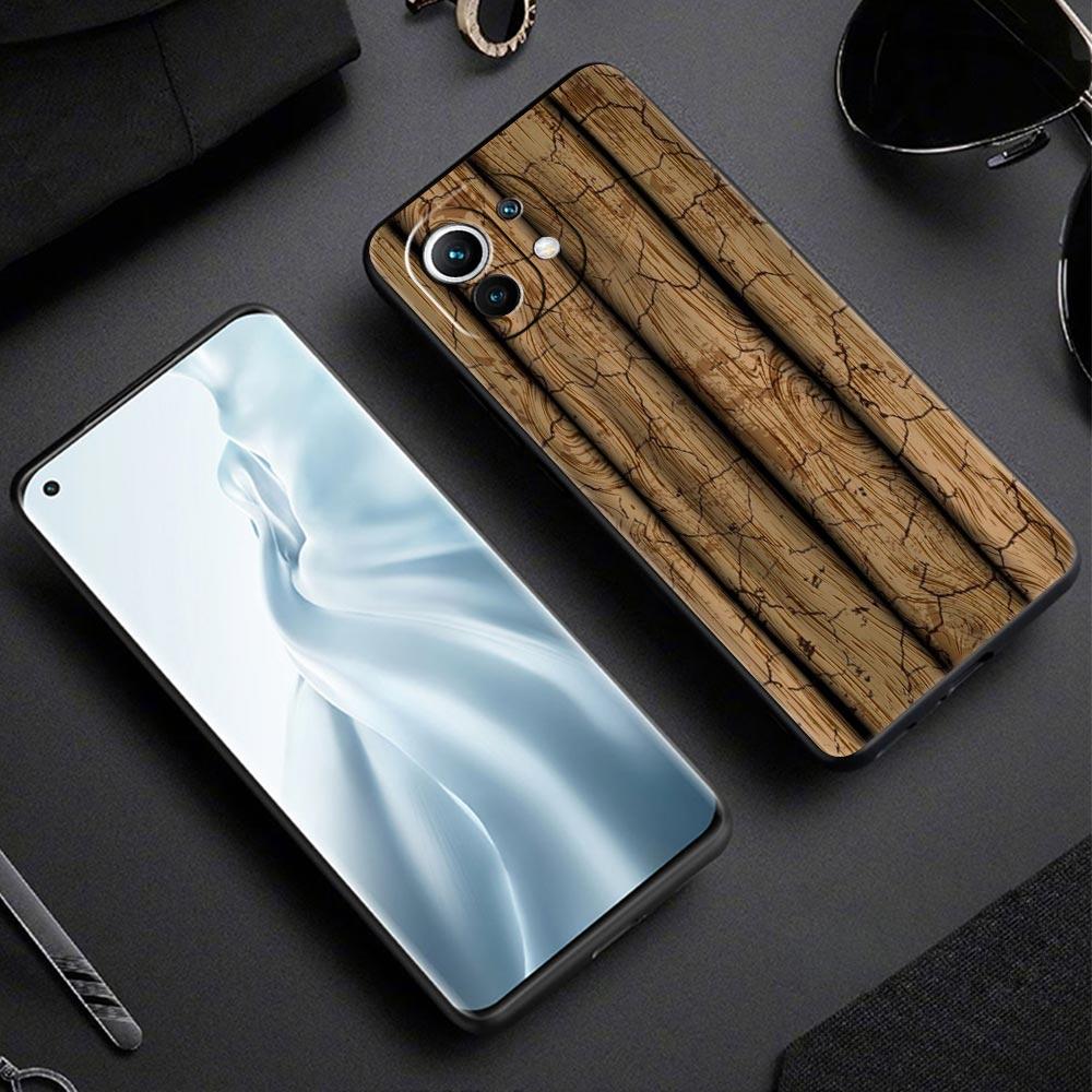 Luxury Vintage Wood Grain Pattern Phone Case Cover for Xiaomi Mi 17 15 14 13 12 11 Ultra 15T 14T 13T 12T 11T Pro Lite Soft TPU