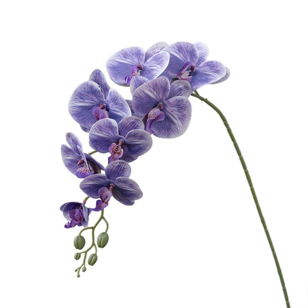 9 Head Artificial Butterfly Orchid Flower Realistic Simulation Plant  Wedding Party