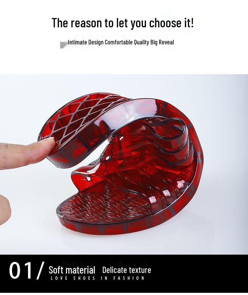 Crystal Clear Non-slip Jelly Slippers for Home & Shower