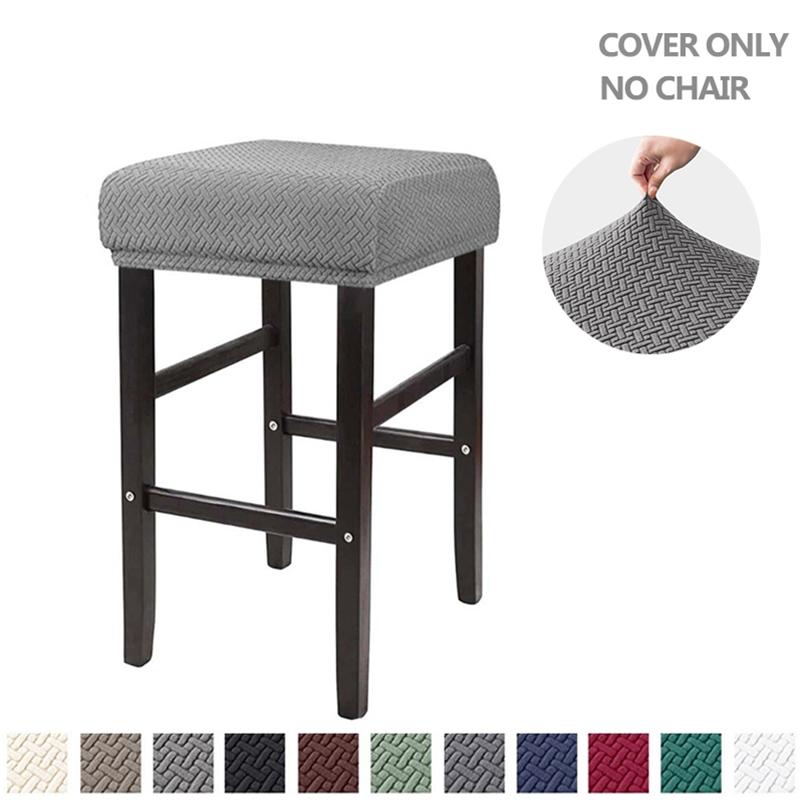 Stretch Round Chair Covers Swivel Bar Stool Cover Bar Coffee Shop Stool Cover Seat Protector Universal Solid Color Stool Cover