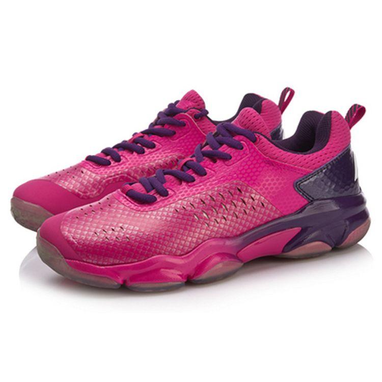 Li Ning Sound Explosion Strapazierfähig Atmungsaktiv Niedrig geschnitten Badminton Schuhe Damen Sneaker Hellrosa AYZN006-2