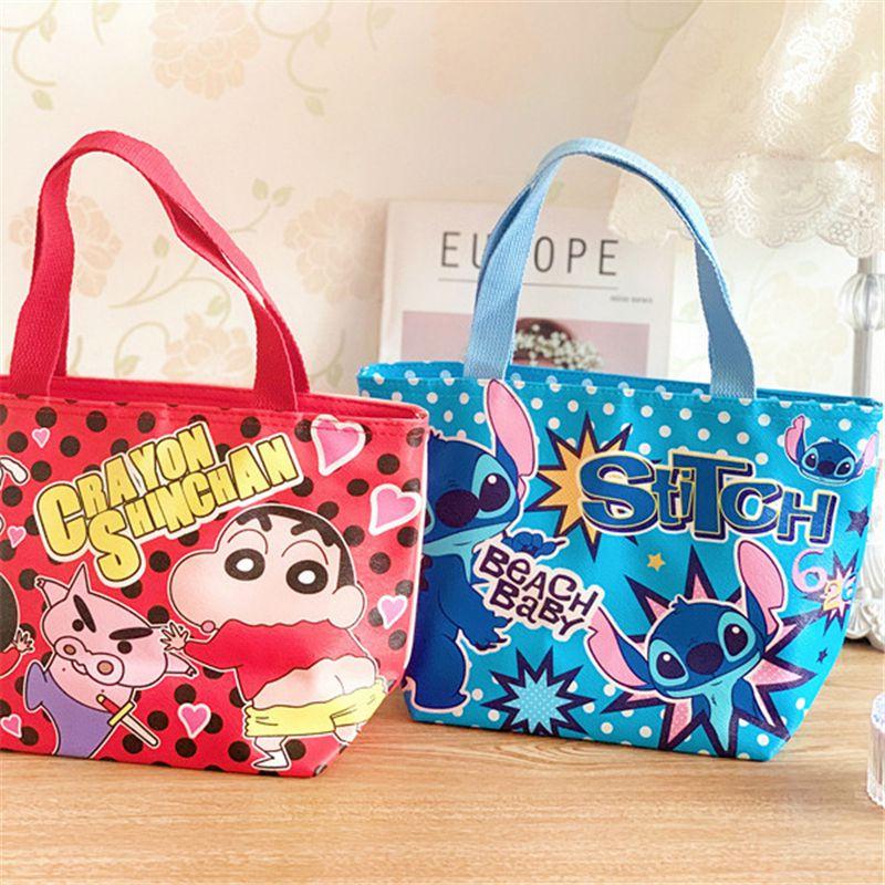 Stitch Cartoon Lunch Bag With Insulated Thermal Cooling Interior Durable Food Storage For Kids And Adults