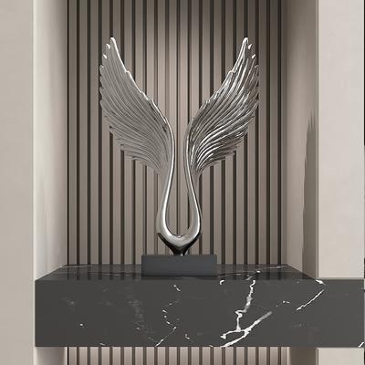The Sculpture of Da Peng Spreading His Wings Is Luxurious and Light Creative Art Sculpture Eagle Wing Statues Home Decor