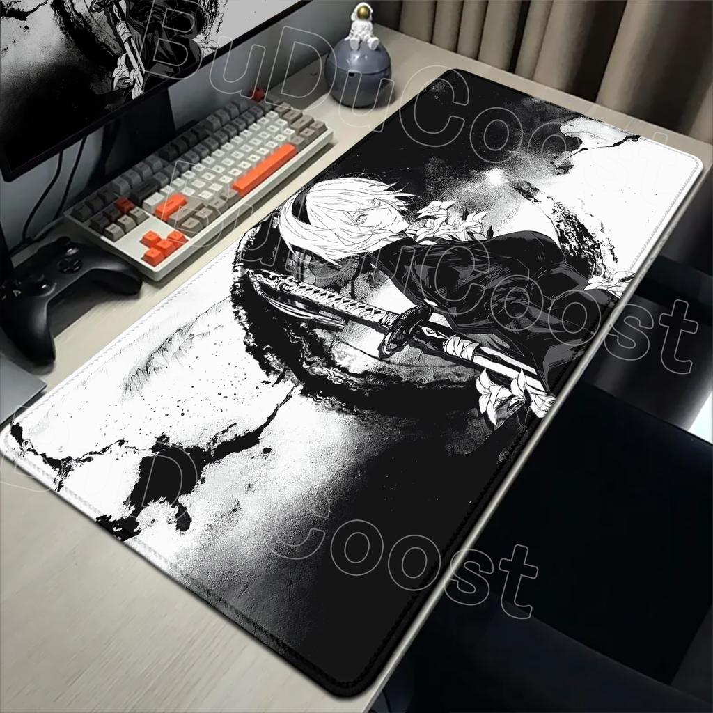 E-sports Pretty NieR:Alfombrilla de ratón Automata 2B Alfombrilla de goma grande para mesa Alfombrilla de ratón para juegos de PC Alfombrilla para escritorio de portátil Alfombrilla antideslizante para teclado de ordenador