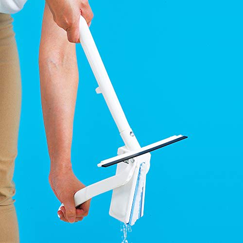 Azuma Glass Wiper for Windows and Screens, Easy-Squeeze Wiper 24F, 24cm Wiping Width, 100-145cm Total Length, Cleans Windows and Screens with Just One