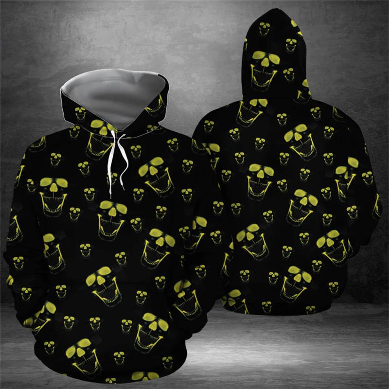 Horror Skull 3D Print Hoodies Men Women Casual Fashion Streetwear Oversized Sweatshirts Hoodie Male Pullovers Tracksuit Clothing