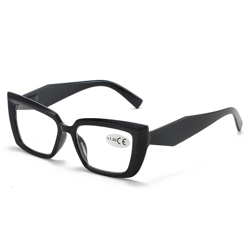 Fashionable Small Square Reading Glasses Leopard Leg Clear Lens Presbyopia Eyewear Blue Light Blocking Eye Protection Glasses