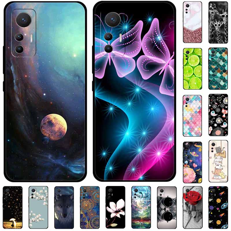 For Xiaomi 12 Lite Case Soft Silicone TPU Space Protective Back Cover For Xiaomi Mi 12 Lite Cases 12lite Printed Marble Shells