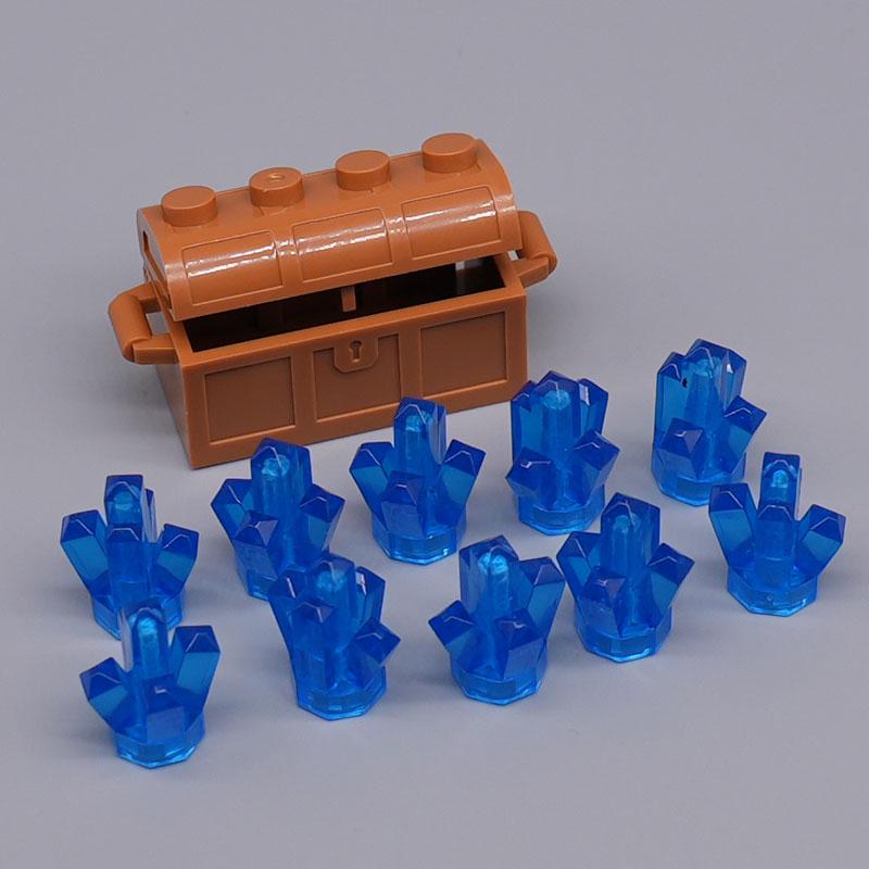 MOC City Treasure Series Set Accessories Building Blocks Gold Ore Silver Crystal Diamond Box Gold Key Dollar Cash Brick Kid Toys