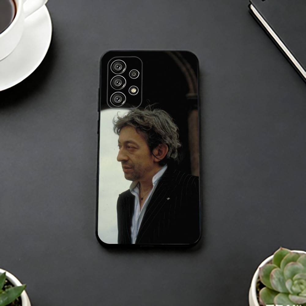

Serge Gainsbourg Phone Case Black Silicone Soft For Samsung S25,S24,S21,S22,S23,S30,Ultra,S20,Plus,Fe,Lite Samsung S30plus5G