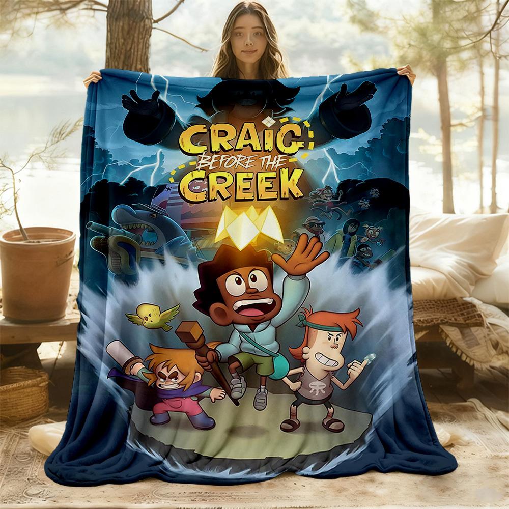 1pc Craig of the Creek Outdoor Blanket Lightweight Flannel, All-Season Use for Sofa, Bed, Travel, Camping, Living Room, Office, Couch013