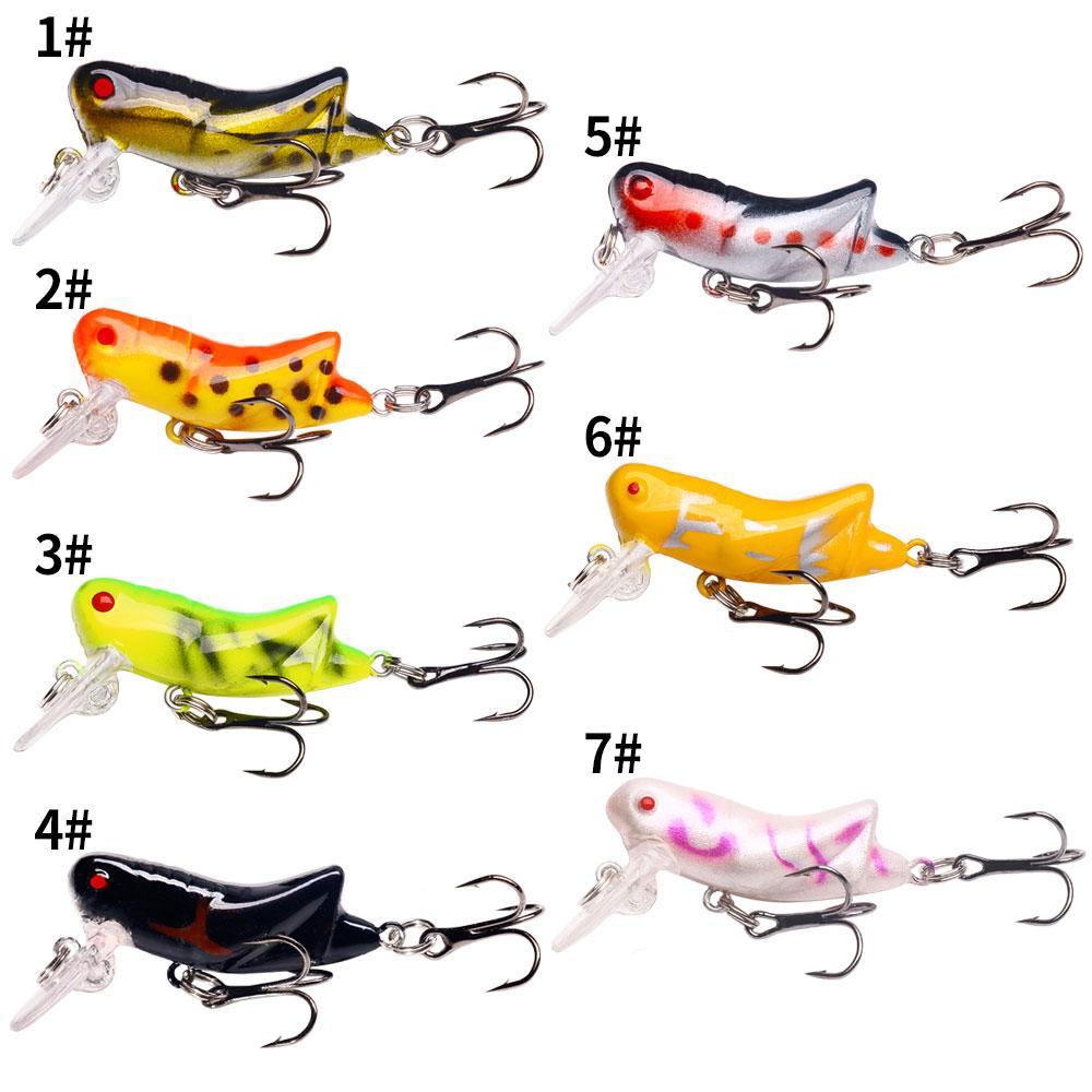 

7шт. насекомое бионическая рыболовная приманка 4,5 см кузнечик гольян окунь рыболовные искусственные приманки снасти приманки щука кальмар жесткий карп