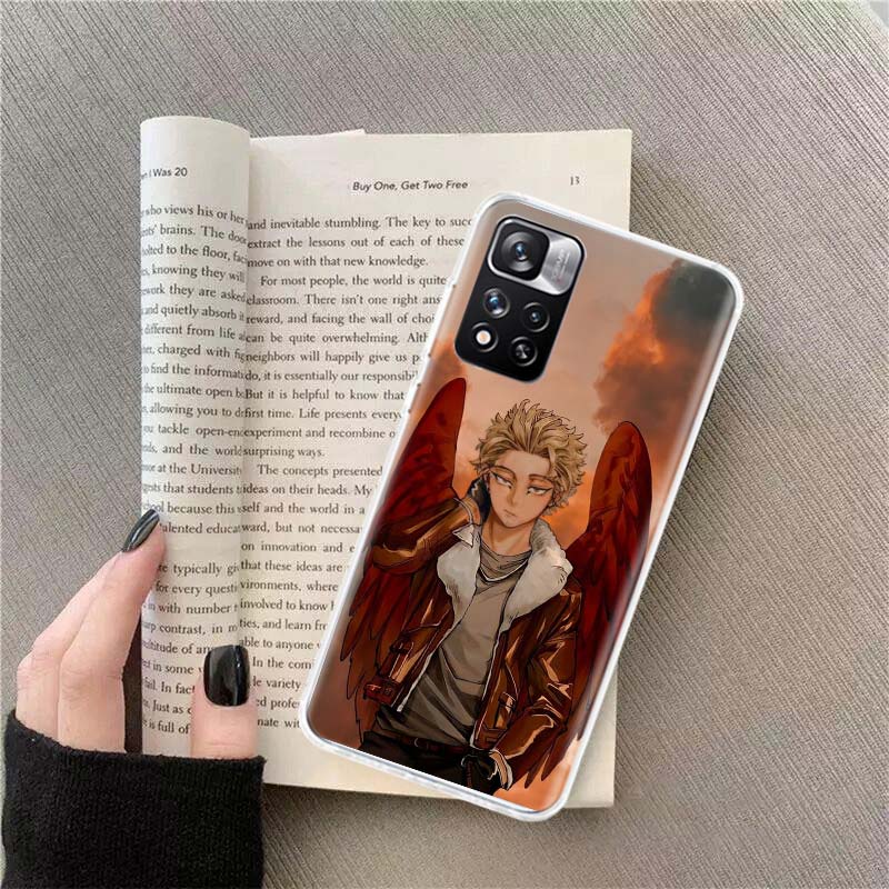 Anime MHA Hawks BNHA Phone Case For Redmi Note 13 12 Pro Plus 14 15 Pro 5G 11 11T 11E 11S 10 Pro 10S 9 9S Cover Cell Clear TPU C
