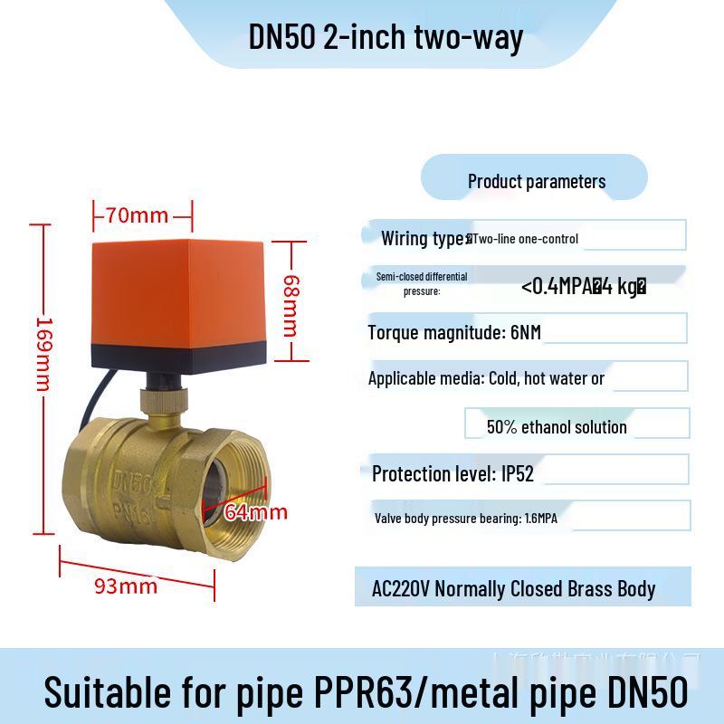 Zweiwege Messing Elektromagnetisches Solar-HVAC-Ventil: Temperaturregelung, Normalerweise offen/geschlossen, Zwei-/Draht-Kugelhahn.