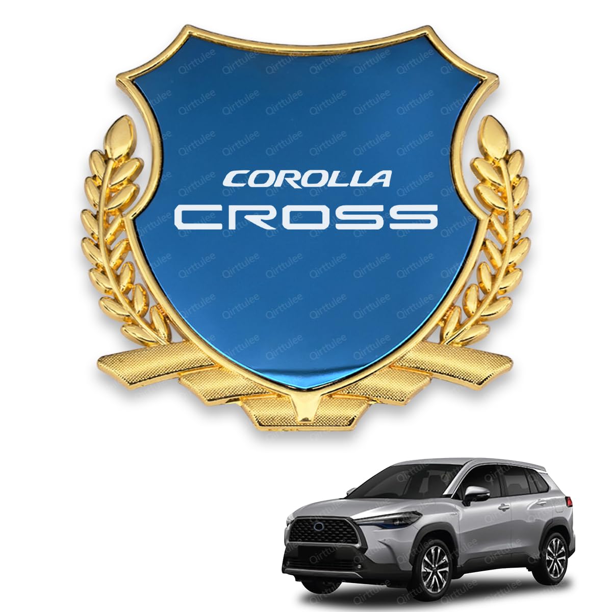 

Corolla Cross Car Metal Corolla Cross MXGA1 Car Sticker Car Logo Decorative Sticker Mirror Corolla Emblem, Emblem, ZSG10, ZVG1, Decal, (Blue Finish, синий