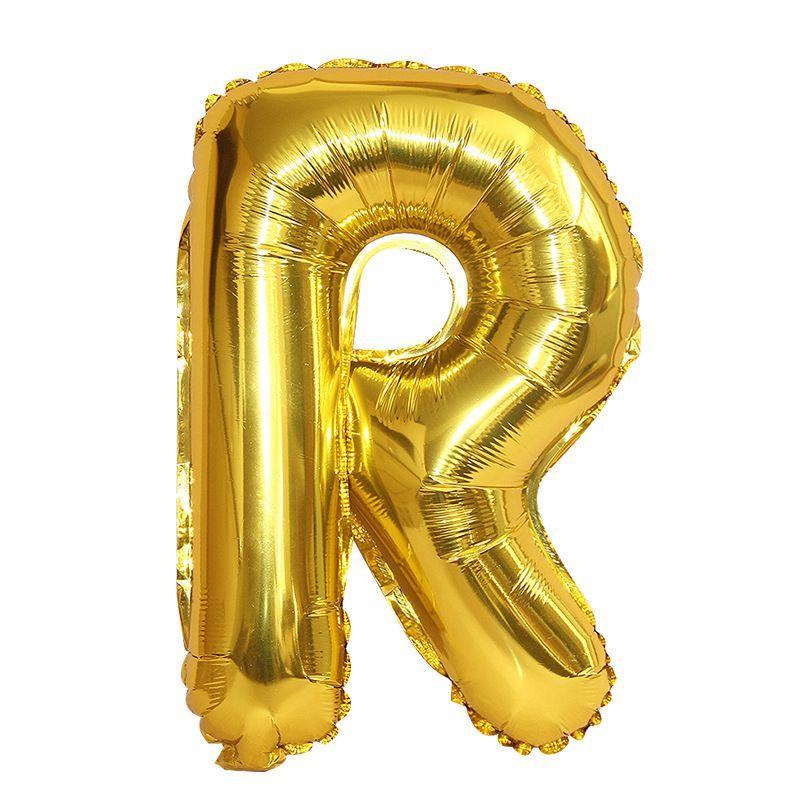 Elegant Gold Silver 16" Foil Letter Number Balloons For Birthday Party Decor