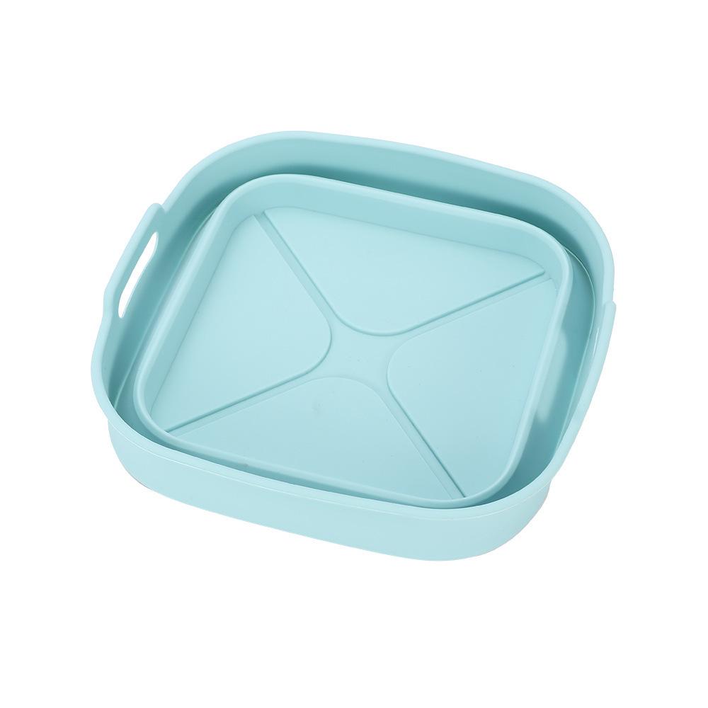 High-Temperature Resistant Foldable Silicone Air Fryer Pan with Handle