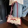 Ribbon Bow Lace Shoulder Bag Sweet Y2K Underarm Bag Portable Armpit Bag  School