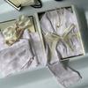 French Dream Butterfly Ice Silk Pajamas Women'S Long-Sleeved High-End Sweet Loungewear Set