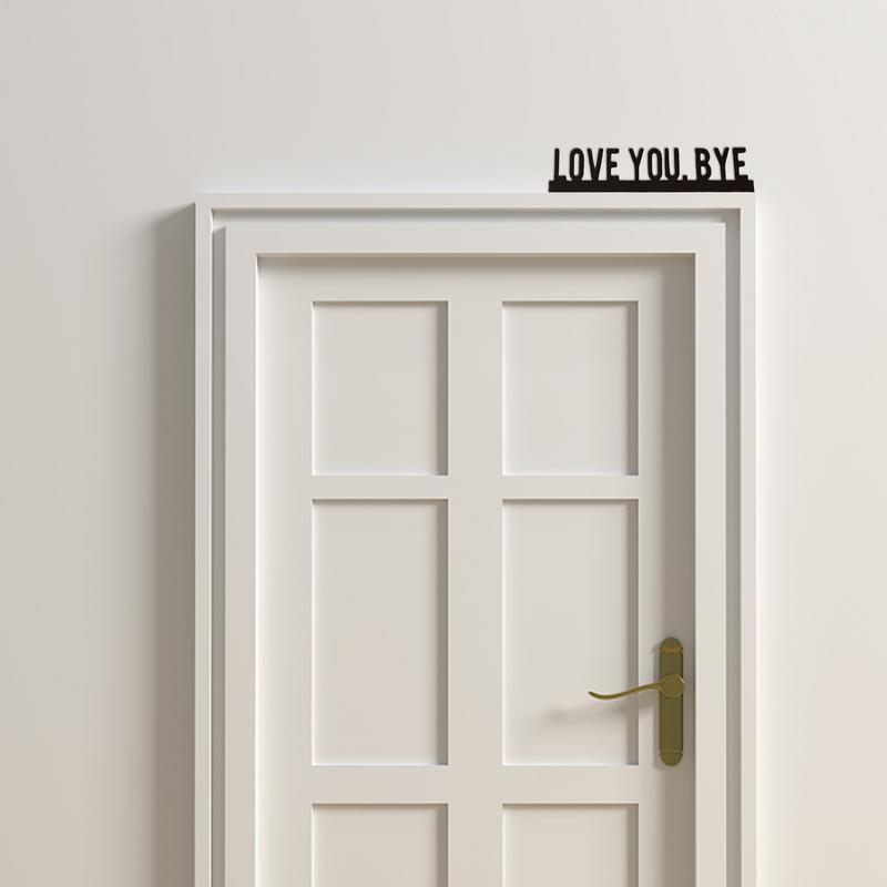 Love You Bye Door Sign Romantic Entryway Door Topper 30cm Love You Bye Door Topper Entryway Decoration For Valentines Day