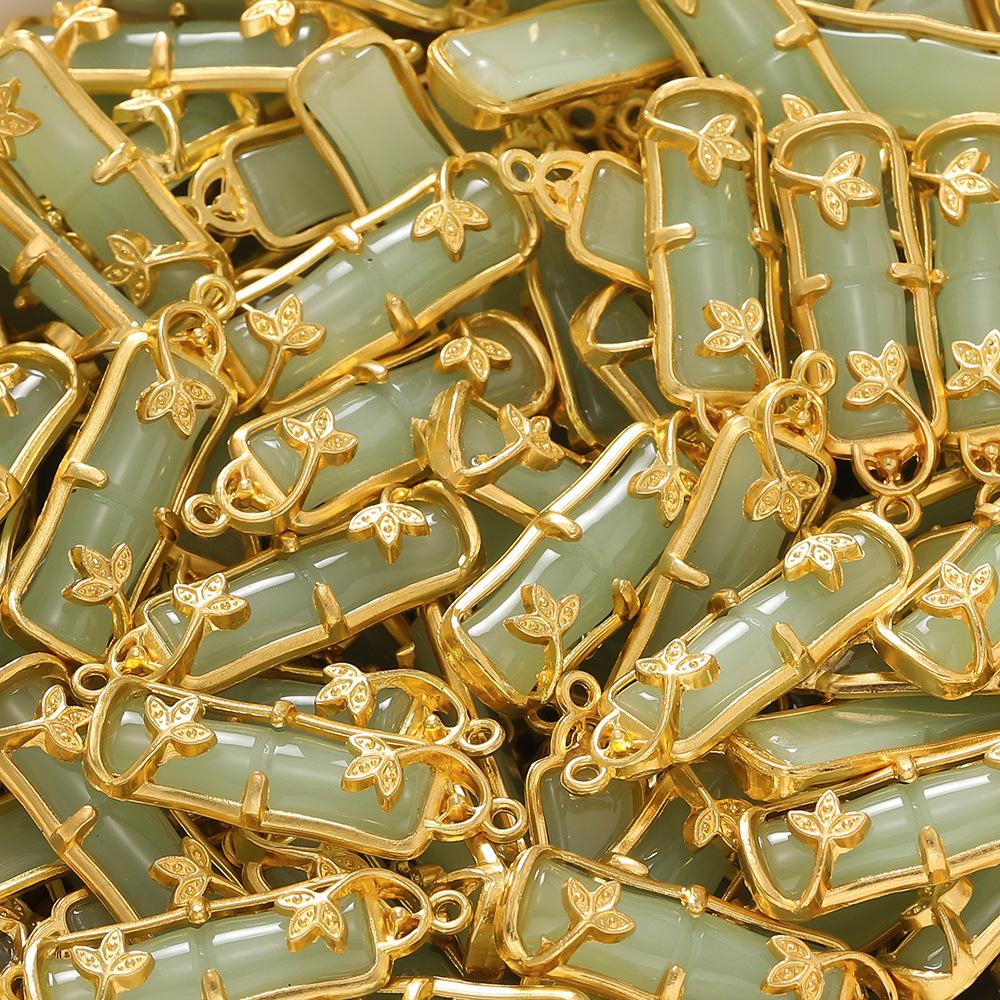 

2 шт. стеклянный сплав инкрустированный нефритовый кулон с пряжкой безопасности облачный замок кулон ручной работы браслет ожерелье антикварные аксессуары для одежды