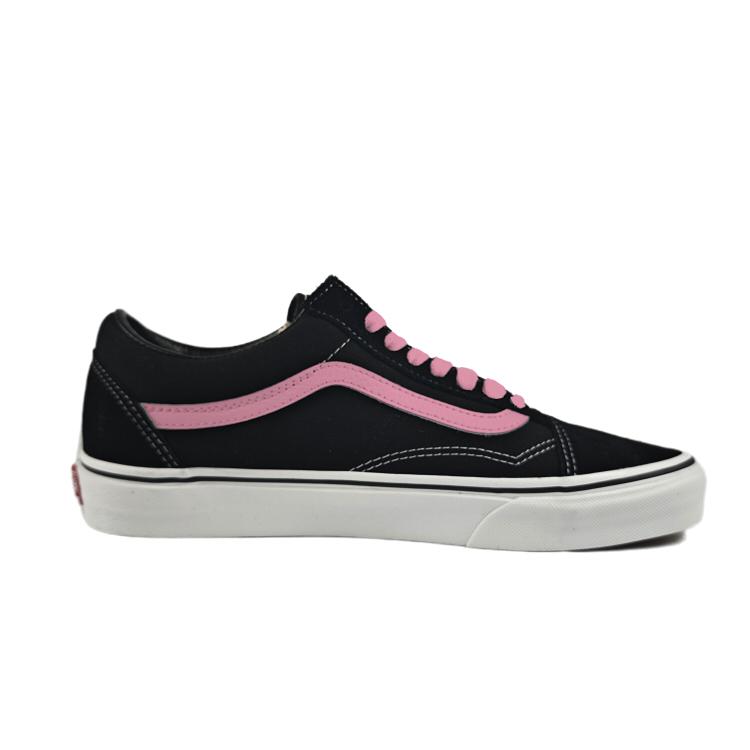Vans Old Skool Abrasion Resistant Low top Skateboard Shoes Unisex Black Pink VN000D3HY28(Team183-)