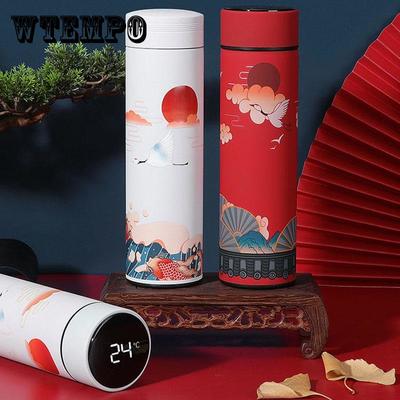 Intelligent Temperature Display Thermos Cup Chinese Style Trend Creative Water Cup Literary Male and Female Students Portable Tea Cup