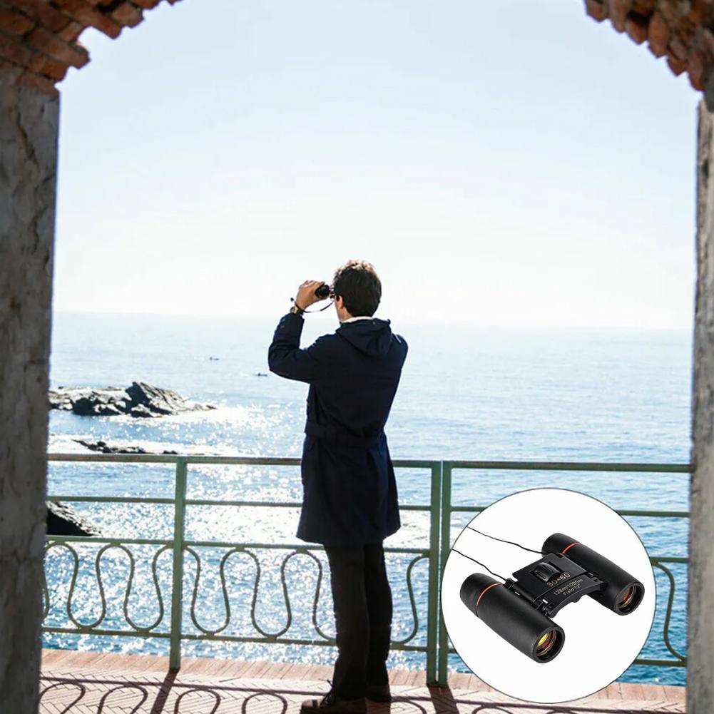 1PCS Professional 30x60 Telescope Mini Compact Folding Binoculars HD Outdoor Portable Bird Watching Camping Foldable Travel Gift