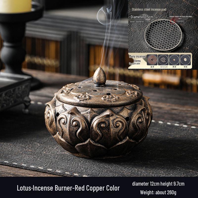 Zen Pagoda Black Ceramic Incense Burner - Aromatherapy Holder for Home and Office Decor