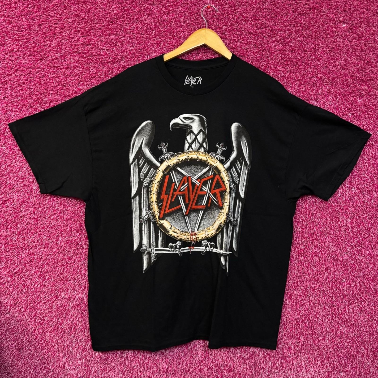 Slayer Silver Eagle Band Logo T-Shirt 3XL