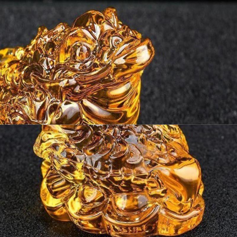Feng Shui Kröte Geld Glück Glück Reichtum Chinesische Goldene Frosch Kröte Münze Haus Büro Dekoration Tischdekoration Glücksbringer Geschenke