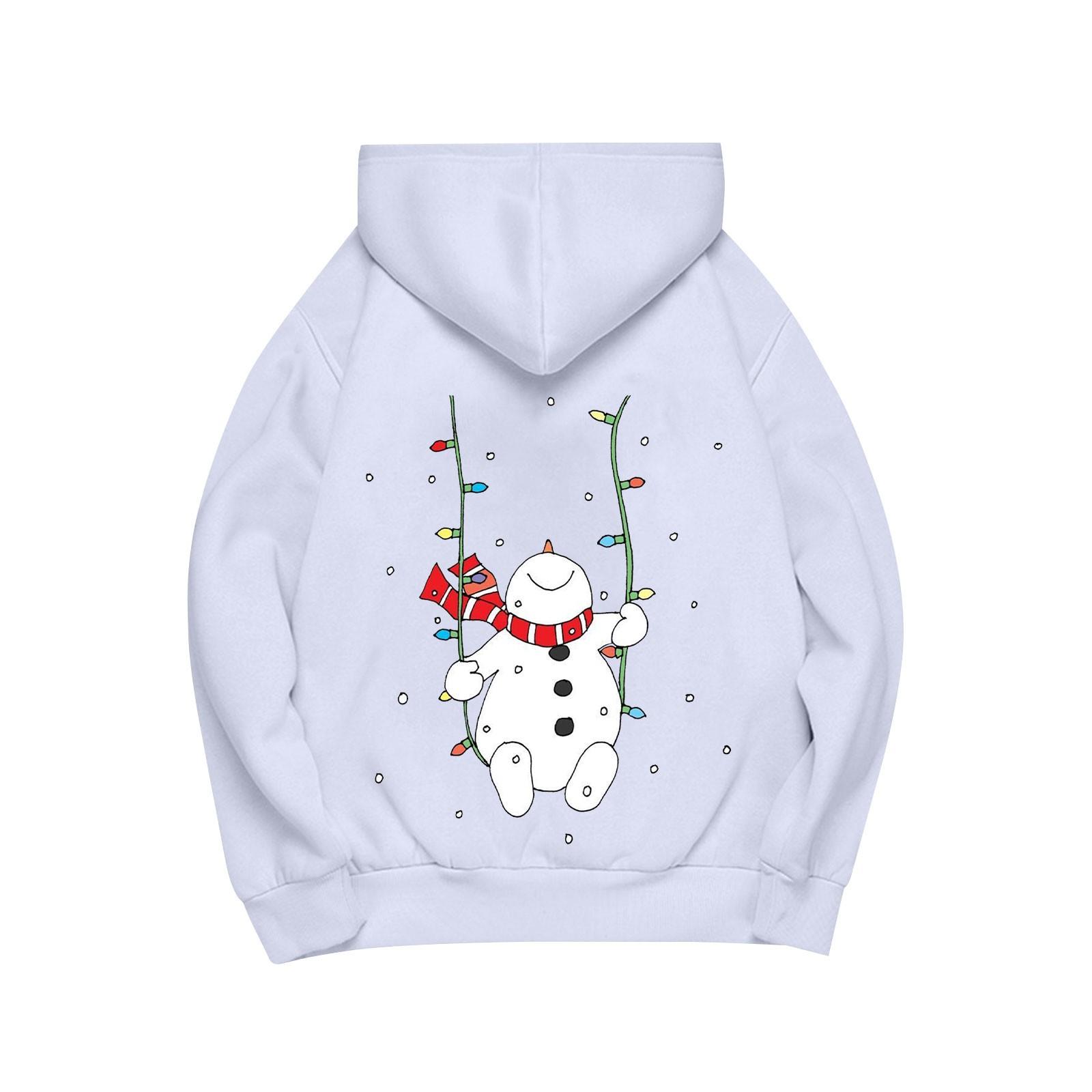 

Спортивний костюм з капюшоном Унісекс Одяг для бігу Пуловер з довгим рукавом Толстовка Світшот M білий