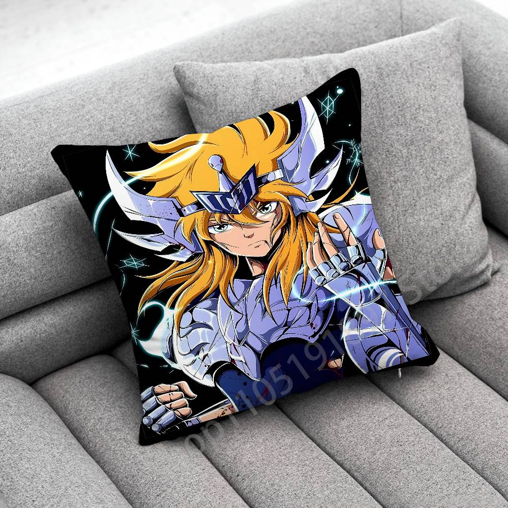 S-Saint Seiya Knights Zodiac Throw Pillow Case For 45X45Cm 40X40Cm 55X55Cm 50X50Cm 30X30Cm Square Car Pillowcase Shell