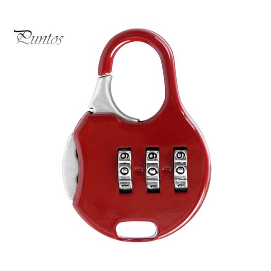 Combination Lock 3 Digit Padlock User-Friendly Compact Design Portable Multipurpose Resettable Travel Suitcase Password Lock