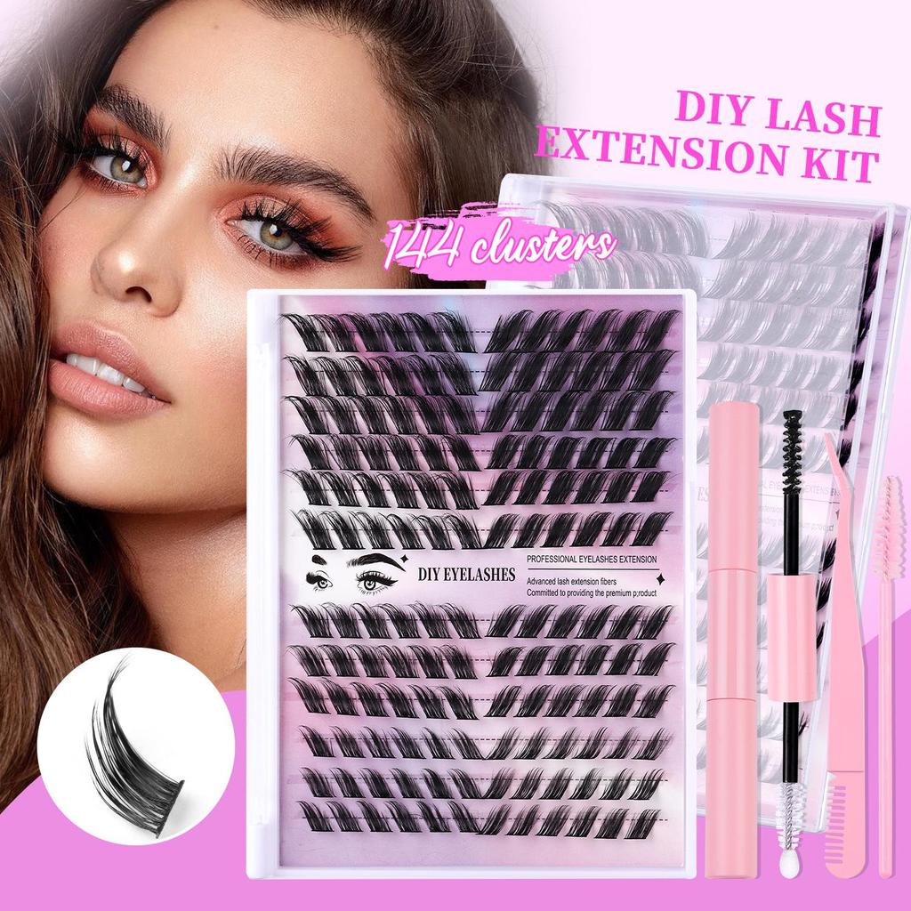 European & American Slanted Flying Fox Series Dense Cluster DIY False Eyelashes