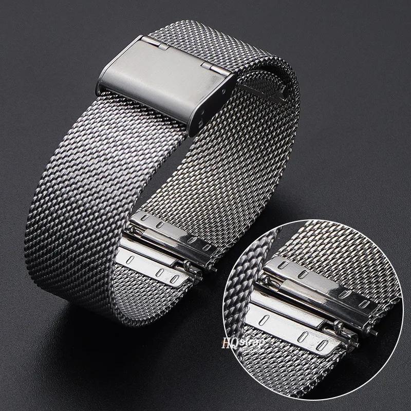 

1.0/0.6/0.4 Milanese Watch Band 18mm 20mm 22mm Stainless Steel Universal Replacement Strap for Seiko Bracelet for Role Bracelet 18mm